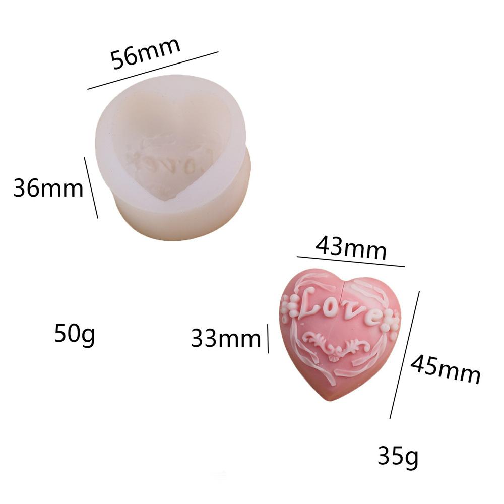 Rose Cake Silicone Mold Pastry Soap Aromatherapy Mold DIY Bow Love Handmade Soap Mold Heart Shaped Chocolate Fondant Tool