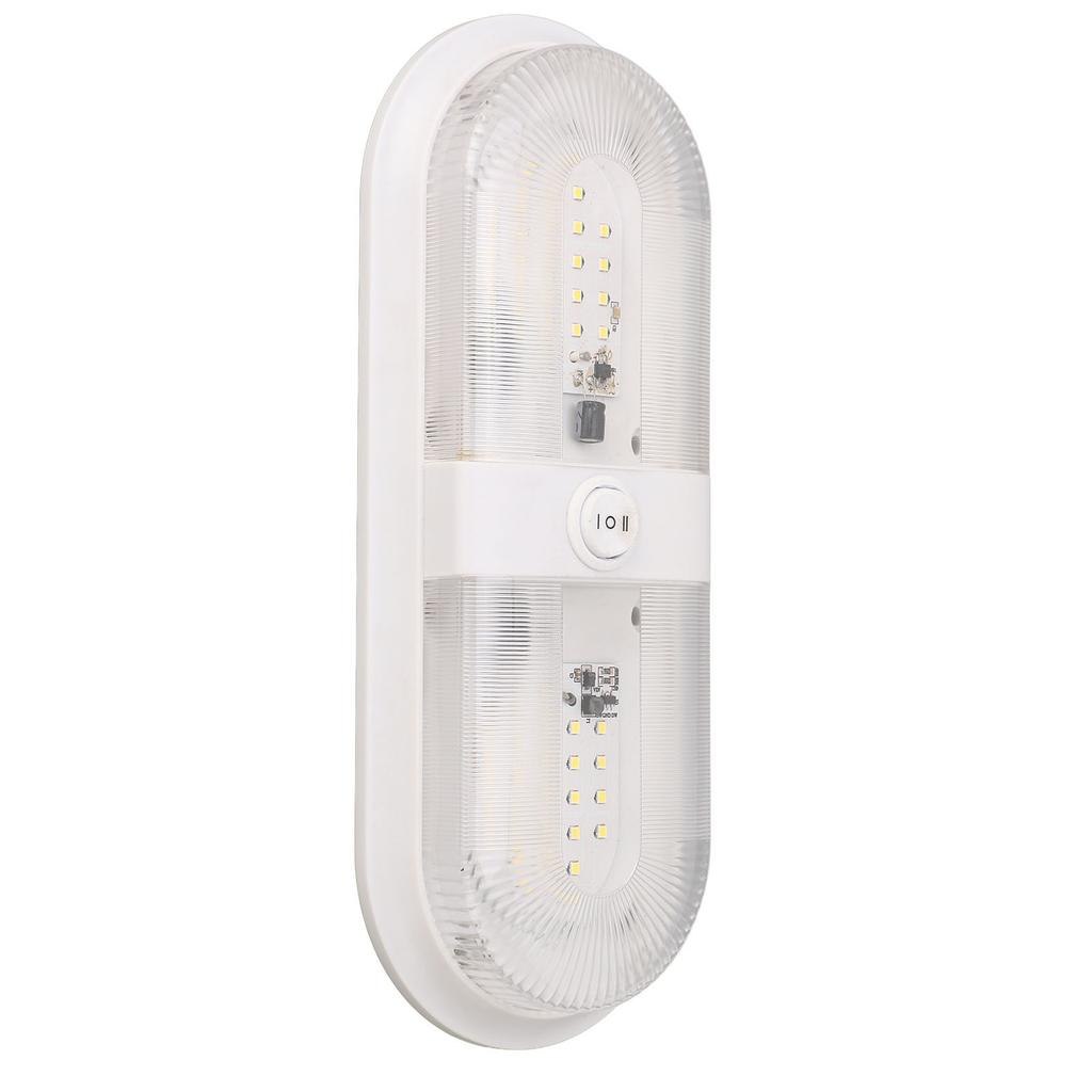 Double Dome Light Fixture 560LM RV LED Ceiling Dome Light with Switch for Trailer Camper 10 To 24V
