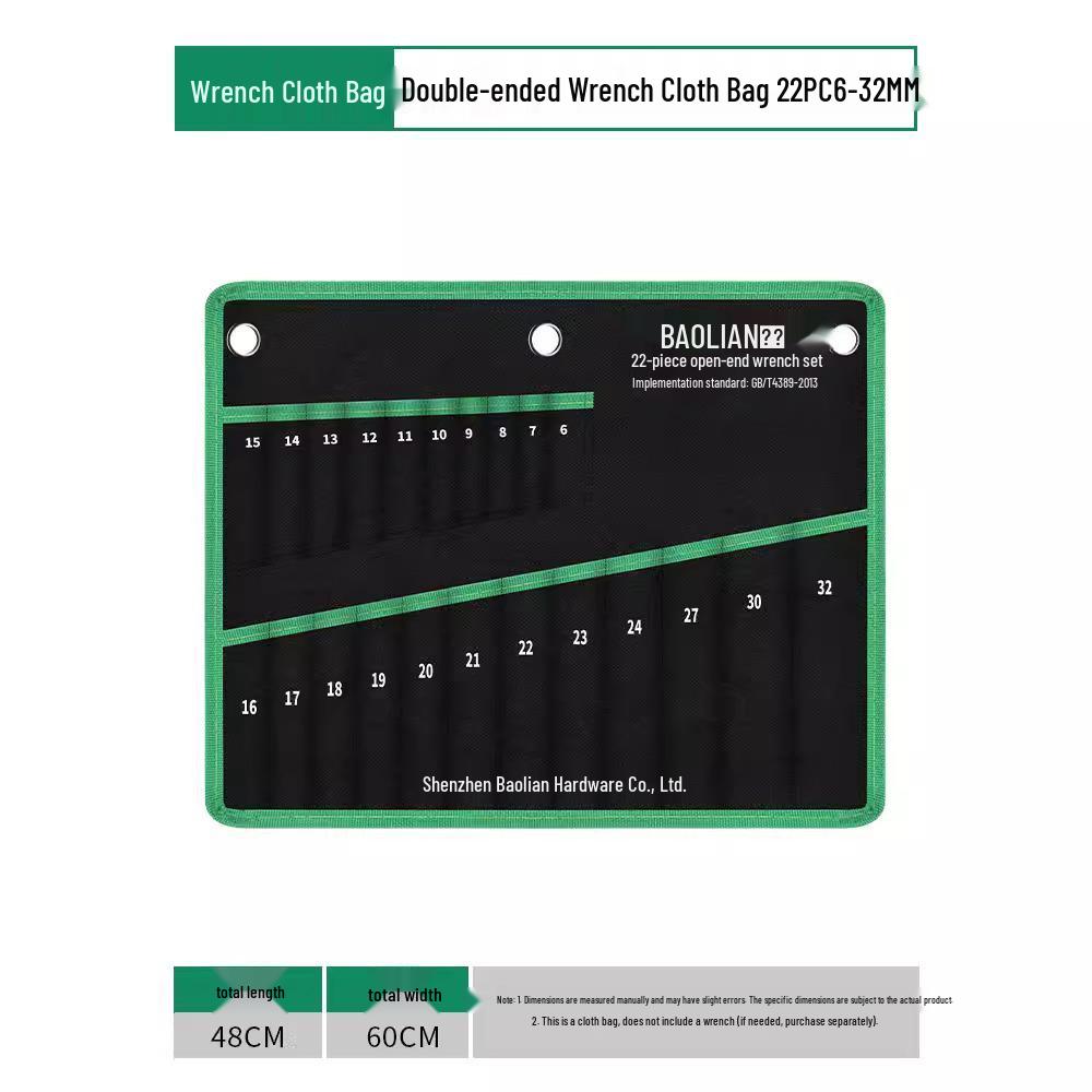 Baolian Multifunctional Tool Bag - Thickened Canvas Storage for Combination and Open-End Torx Wrenches