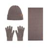 Winter Knit Hat Scarf Gloves Set Men Warm Outdoor Cycling Cold Weather Accessory