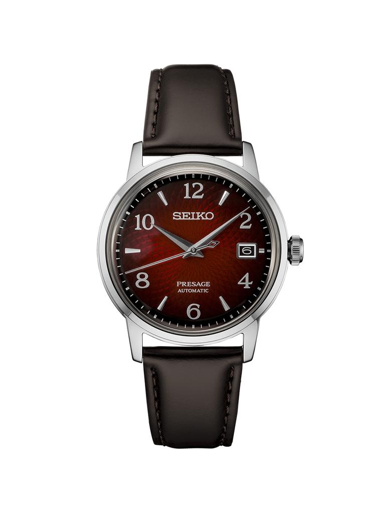 Seiko Ceas Mecanic Automatic pentru Bărbați Presage cu Cadran Roșu SRPE41J1
