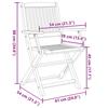 Garden Chairs 6 pcs Foldable 54 x 61 x 88 cm Solid Acacia Wood