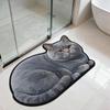 Tappetino da Bagno in Diatomea a Forma di Gatto Carino 3D Super Assorbente Antiscivolo Asciugatura Rapida Zerbino per Bagno per Amanti dei Gatti Decorazione per la Casa Regalo