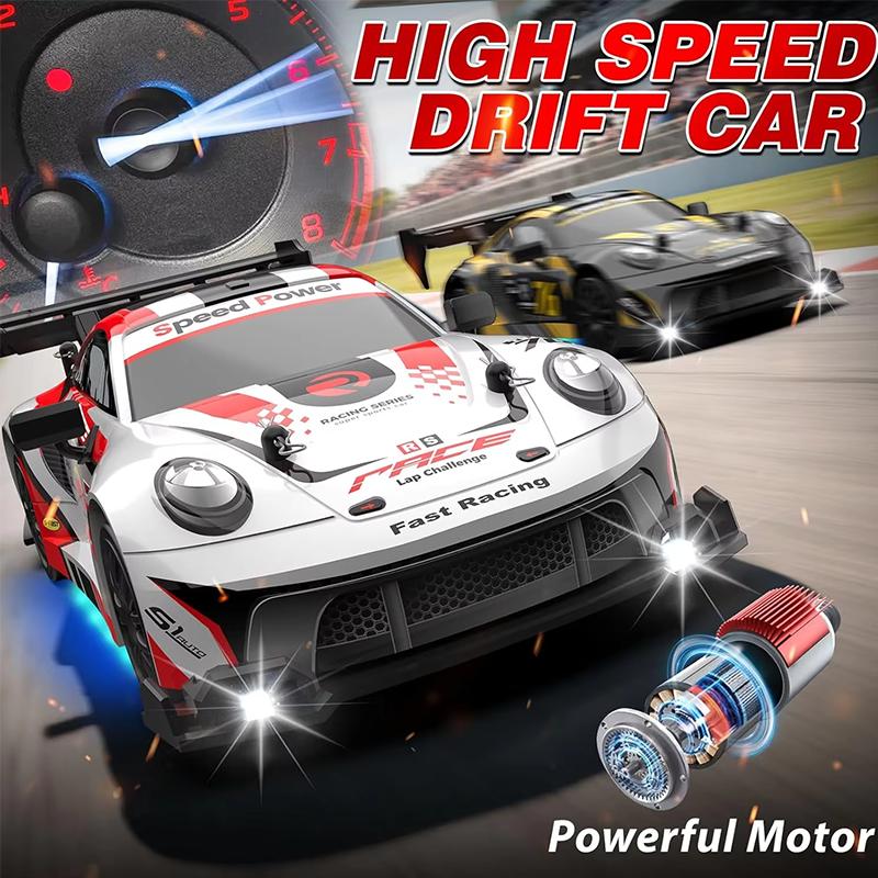Mini GT Racing RC Car with LED Light 1/24 Scale 4WD 2.4Gh Remote Control High Speed Vehicle RTR JDM Drift Car Toy Adult Kid Gift
