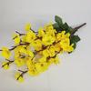 9 Forks Sakura Artificial Flowers Bouquet Peach Blossom for Garden Party Wedding Marriage Decoration Home Table Vase Ornament