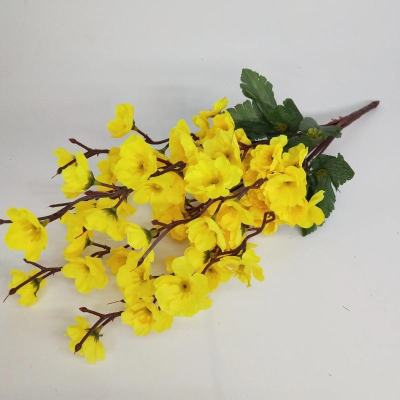 9 Forks Sakura Artificial Flowers Bouquet Peach Blossom for Garden Party Wedding Marriage Decoration Home Table Vase Ornament