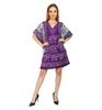 TreegoArt Women's Polyester Short Kaftan Caftan Elephant Printed Adjustable Boho Dress Nightwear Maxi Gown