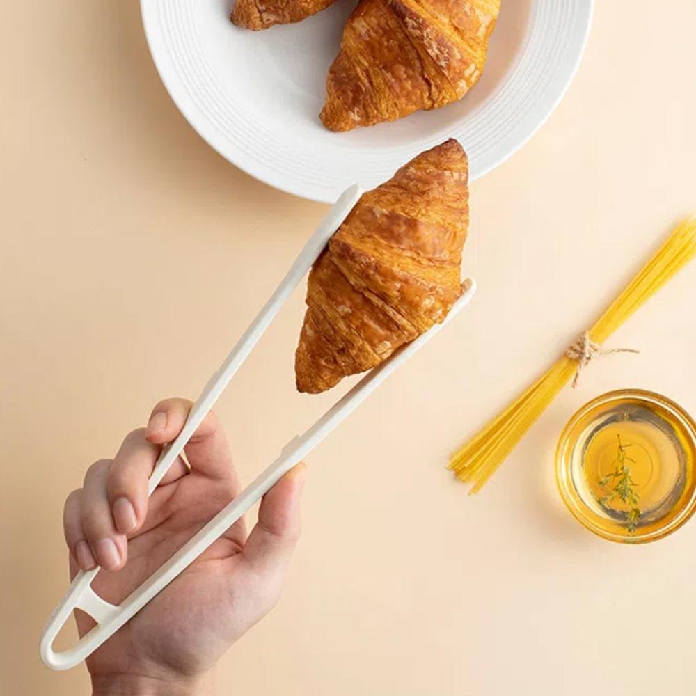 Anti-scalding Bread Cake Clip High-temperature Resistant Long Handle Fried Steak Clip Food Grade Non-Stick Silicone Food Tong