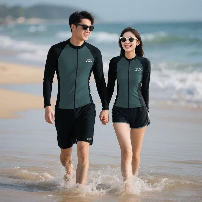 Brangdy Herren 3-teiliger geteilter Langarm-Surf- & Schnorchelanzug