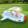 Inflatable Sprinkler Pool Airship Appearance Firm Sprinkler Pad for Kids for Backyard Outdoor Play