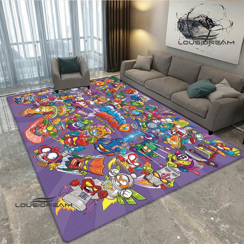 Cute cartoon Super Zings printed carpet Non -slip carpet Yoga mat door mat photography props kitchen mat area rug birthday gift