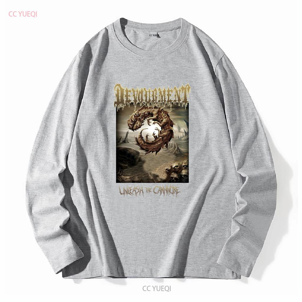 Devourment Unleash The Carnivore Koszulka Czarna Męska S do 3XL PM904 vintage Sprana męska Oddychająca Wszechstronna Miękka Unisex Codzienna