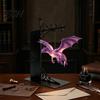 Porta Libri Fantasy Robusto Luce Scaffale Drago Volante, Luce Segnalibro Decorativa per Scrivania, Supporto Scultura Scaffali Segnalibri, Organizzatore Casa