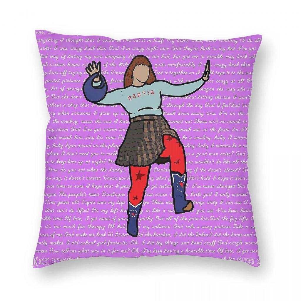 Cmat Lyric Portrait Square Pillowcase Polyester Linen Velvet Printed Zip Decorative Pillow Case Car Cushion Cover