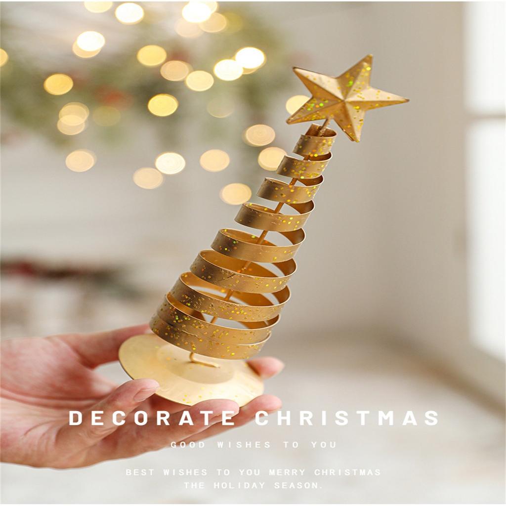 Gold Window Gift Christmas Small Christmas Ornaments Tree