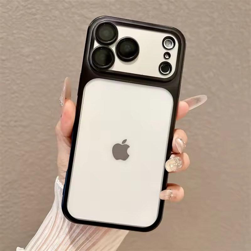 

Luxury Translucent TPU Matte Plating Shockproof Soft Case For iPhone 17 Air 16 15 14 13 12 11 Pro Max Plus Lens Protect Cover iPhone 17 Air