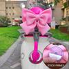 25x23 Universal Motorcycle Scooter Decor Helmet Bow Girl Electric Vehicle Rear Seat Decoration Accessories Cute Bow Cotton