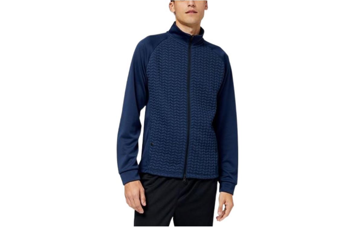 New Balance RWTech Heatloft Jackets Men s Blue Stand Collar Moderate Instructor MJ23156-NGO M
