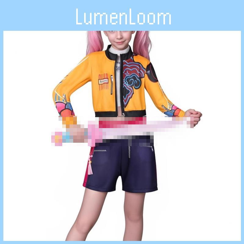 Demon Kpop Hunters Rumi Mira Zoey Kids Cosplay Costume Dress Halloween Party