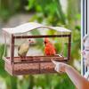 2026 NEUER Fenster-Vogelfutterspender Starkes Wildvogelhaus für den Außenbereich Abnehmbare Schale für einfache Reinigung Perfektes Geschenk für die Vogelbeobachtung