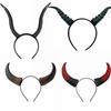 Cosplay Demon Horns Headwear Gothic Cow Horn Hair Hoop Halloween Devil Headband  Photo Props
