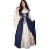 European Renaissance Court Dress: Lace-up Corset Gown for Stage Performance