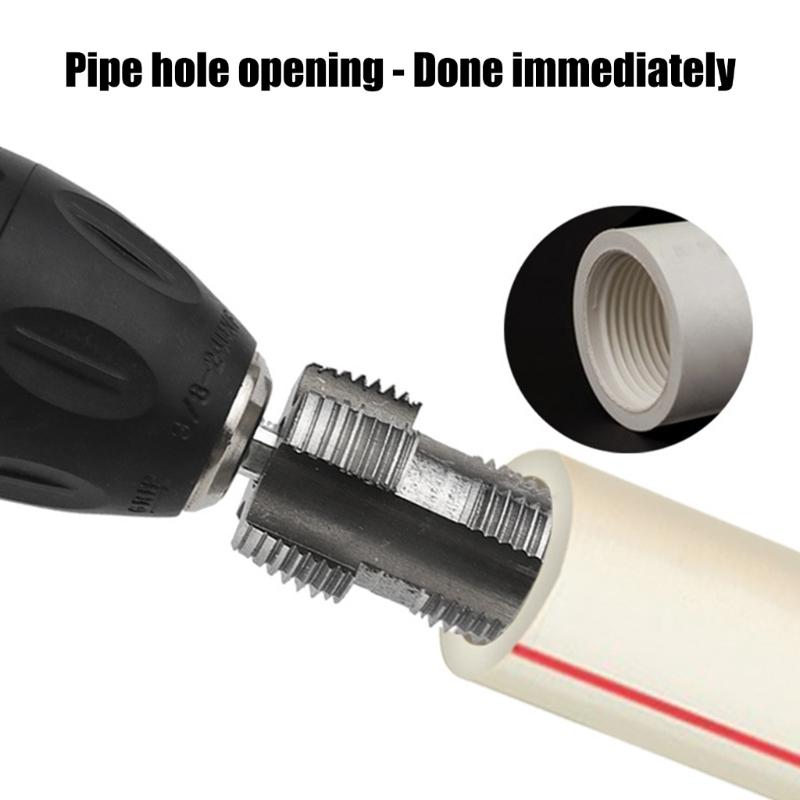 Compact Water Pipe Threader with Ergonomic Design Heavy Duty Internal Thread Cutting Tool for 1/2 3/4inch Water Pipes