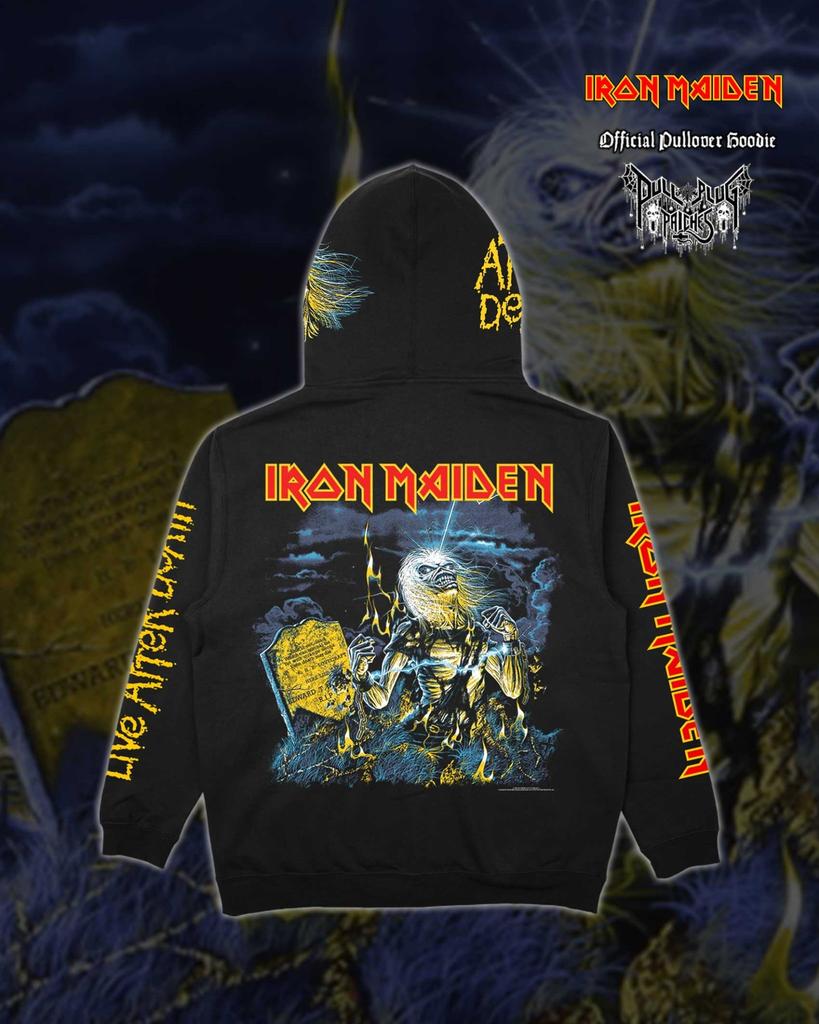 Iron Maiden Live After Death Felpa con Cappuccio Deluxe Uomo Donna Oversize Pile Felpato Abbigliamento Grafico Band Heavy Metal Punk