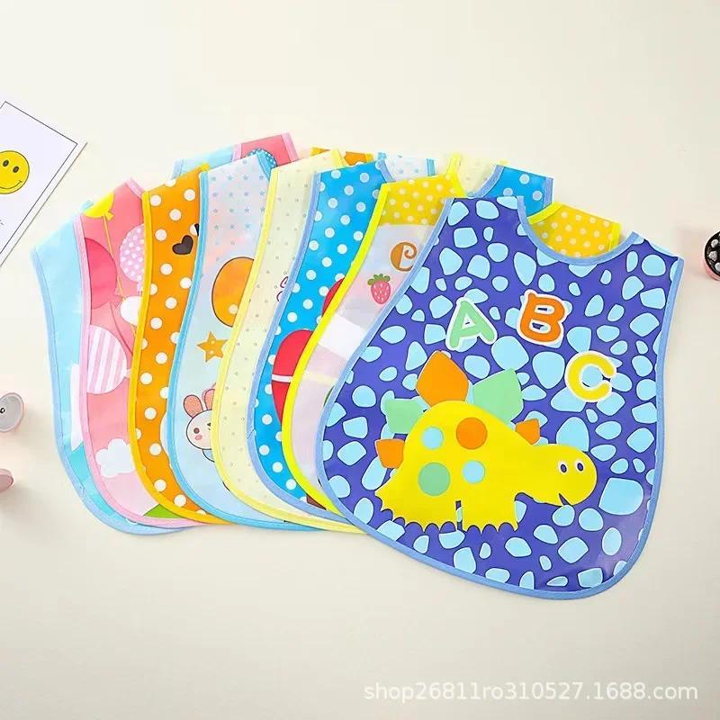 New 1-3Y Reusable Baby Waterproof Bib Cartoon EVA Saliva Towel Anti Dirty Apron Feeding Drool Towel