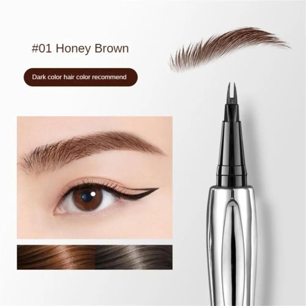 2026 Natural Water Eyebrow Pencil Waterproof Sweat-proof Lasting Eyebrow Pencil Make-up Not Easy To Faint Binary Eyebrow Pencil
