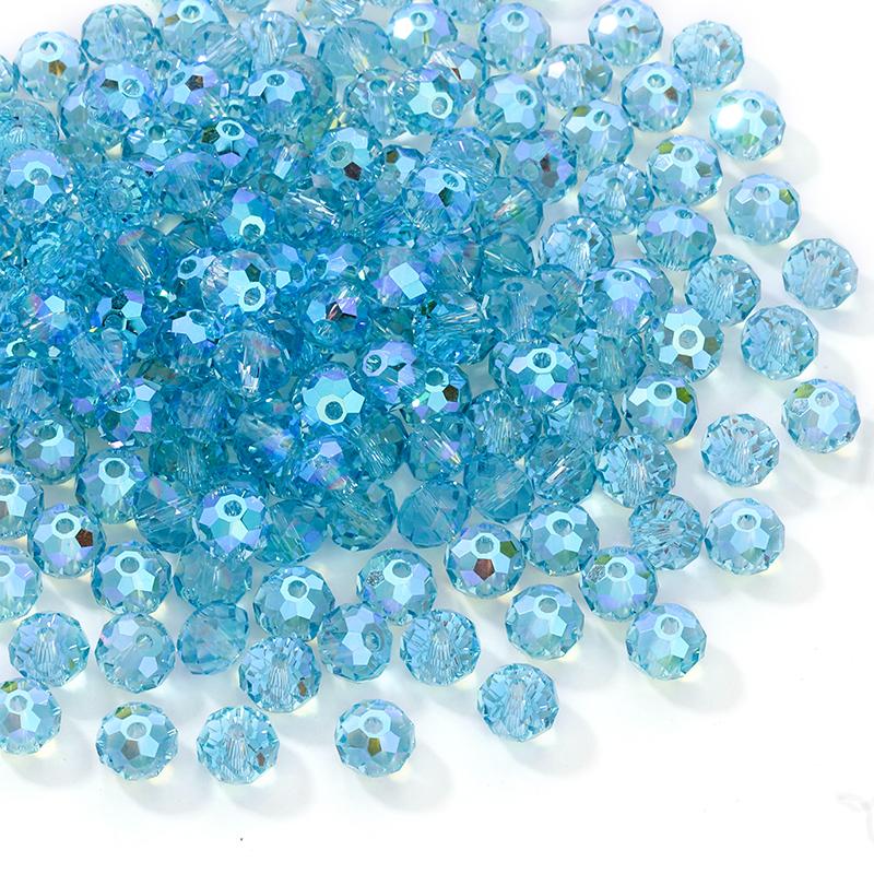84pcs Czech Faceted Rondelle Beads 8mm AAA Crystal Glass Loose Spacer Beads for DIY Jewelry Bracelet Craft Making Supplies