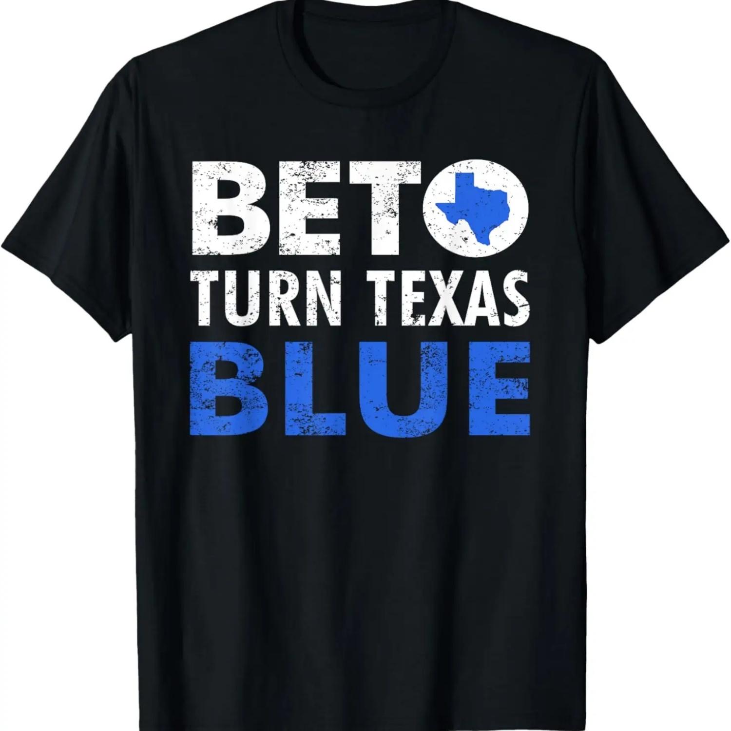 Beto ORourke Shirt Turn Texas Blue 2018 Campaign T-Shirt S чёрный