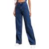 High-Waist Wide-Leg Jeans for Women - Slimming Straight Fit for Petite Pear-Shaped Figures, Perfect for Spring and Autumn 2025.