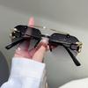 New Rimless Pilot Sunglasses Men Vintage Gradient UV400 Eyewear Fashion Women Casual Shades Outdoor Decor Eyeglasses