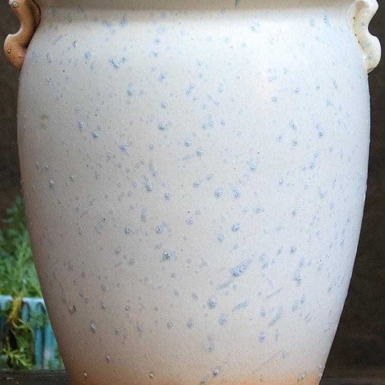 Handmade Large Purple Clay Ceramic Pot for Succulents and Bougainvillea – Breathable, Coarse Pottery Design for Living Room.