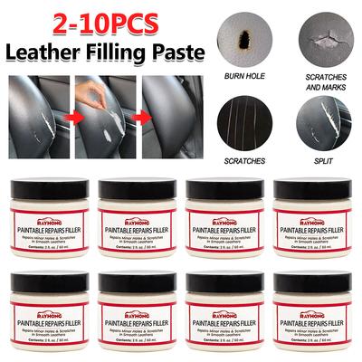 2-10PCS 60ml Leather Filler Repair Compound Leather Restoration Cream Car Leather Conditioner Cleaner Repair Scratches Cracks