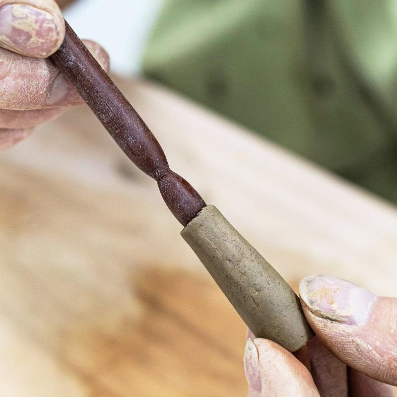 Wooden Spout Trimming Tool Handmade Pottery Spout Shaper for Teapot Ceramic Spout Refinement