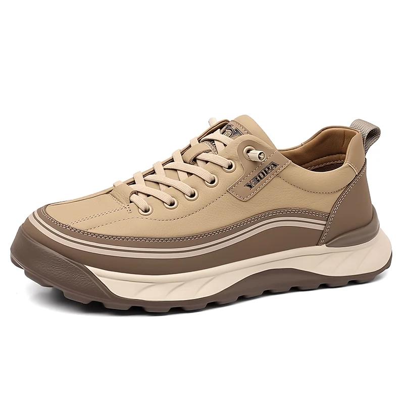 

Высококачественный Бренд Мужские Повседневные Кожаные Обувь Туристическая Обувь для Активного Отдыха Антискользящая Износостойкая Мужская Туристическая Обувь Мужская Дышащая 38 коричневый