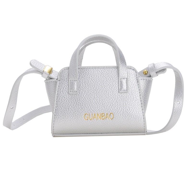 Fashionable Korean Style Mini Shoulder Bag For Kids In Trendy Solid Colors