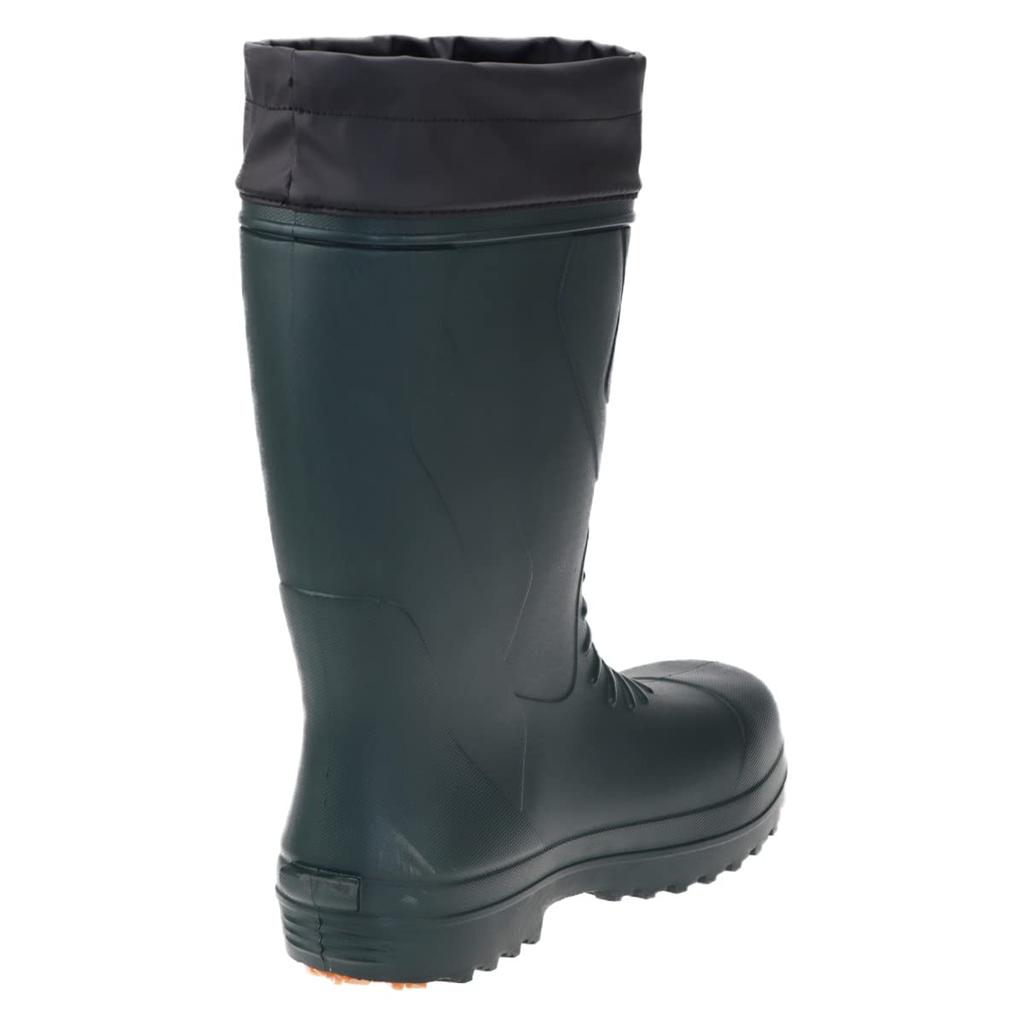 Mitsuuma Men's ER-2029 Cold Weather Rain Boots with Resin Toe Cap, Lightweight Design, Cold Weather Design, Wide Fit, Dark Green, Size M (24.5-25.0cm)