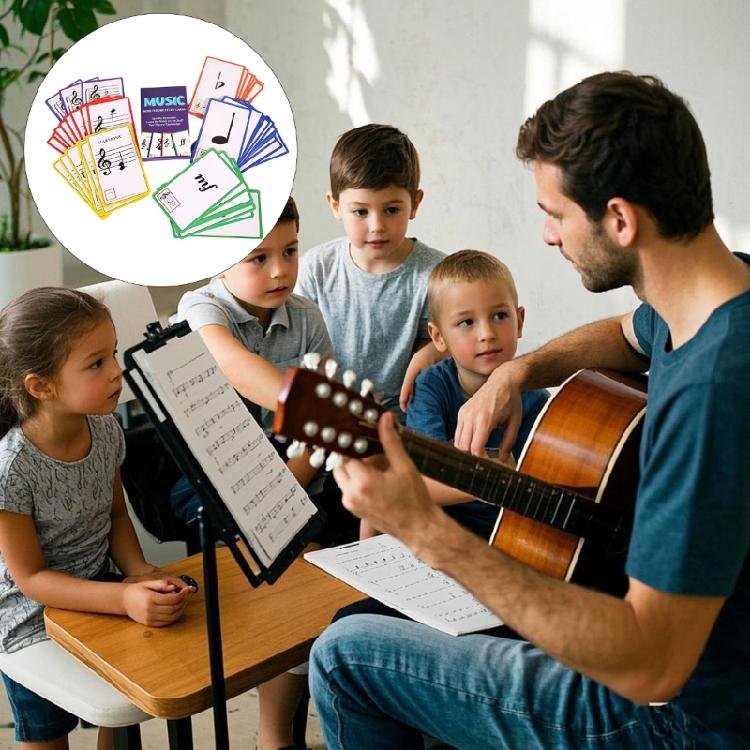 Flashcard Musicali Strumento di Studio Apprendimento Teoria delle Note per Pianoforte Flashcard Carte per l'Educazione Musicale per Studenti di Musica Principianti