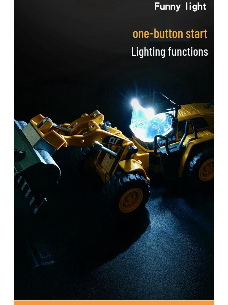 Car Cube 6103A Alloy Engineering Toy Vehicle: Road Roller, Snowplow, Bulldozer, Forklift
