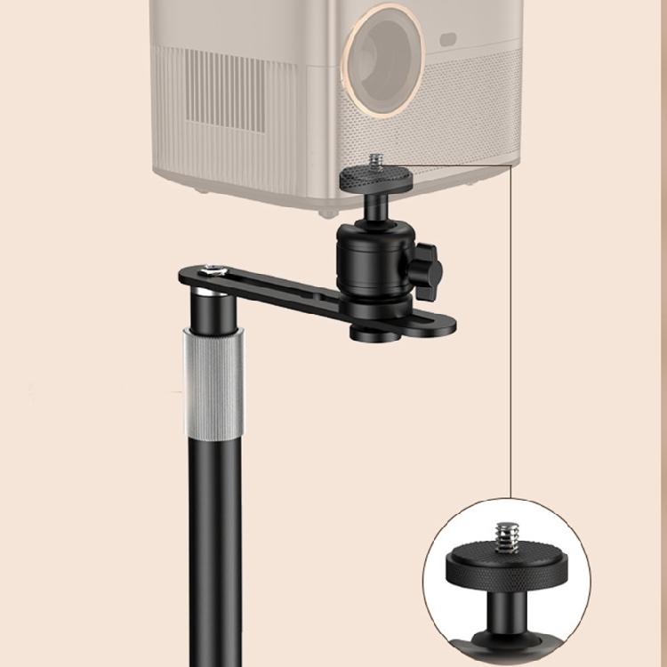 Full Motion Adjustable Projectors Brackets With Universals 1/4 Screw Base 90° Angle Tilt For Wall Desktop Installation