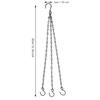 Cesto Fioriera Sospeso in Rattan Sintetico Catena con 3 Ganci Vasca Piante Idroponiche Fioriera per Crescita Piante Decorazione Giardino Casa