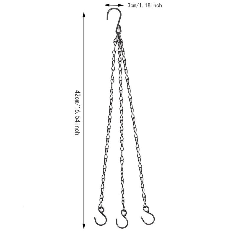Cesto Fioriera Sospeso in Rattan Sintetico Catena con 3 Ganci Vasca Piante Idroponiche Fioriera per Crescita Piante Decorazione Giardino Casa