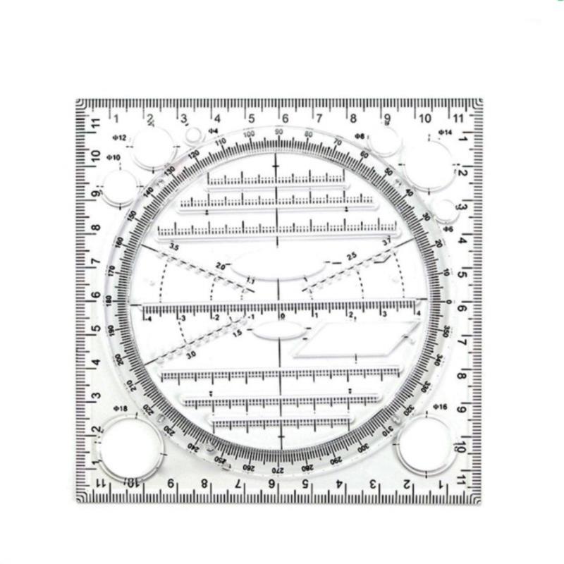 

Многофункциональный шаблон для рисования Художественный дизайн Строительное черчение Масштабная линейка чёрный