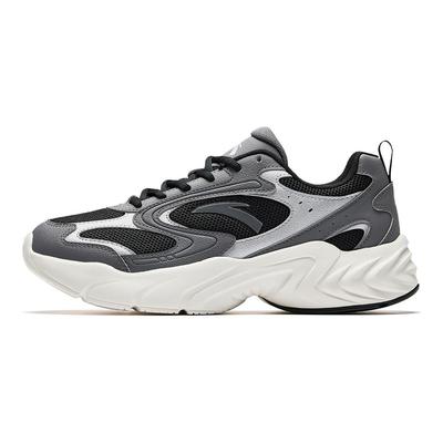 Baskets Casual Tendance Rétro Baskets Homme Basique-Noir Uni-Gris Argenté 112548893-2