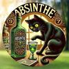 Vintage Black Cat Absinthe Retro Metal Wall Art Decor for Bar Pub Cafe