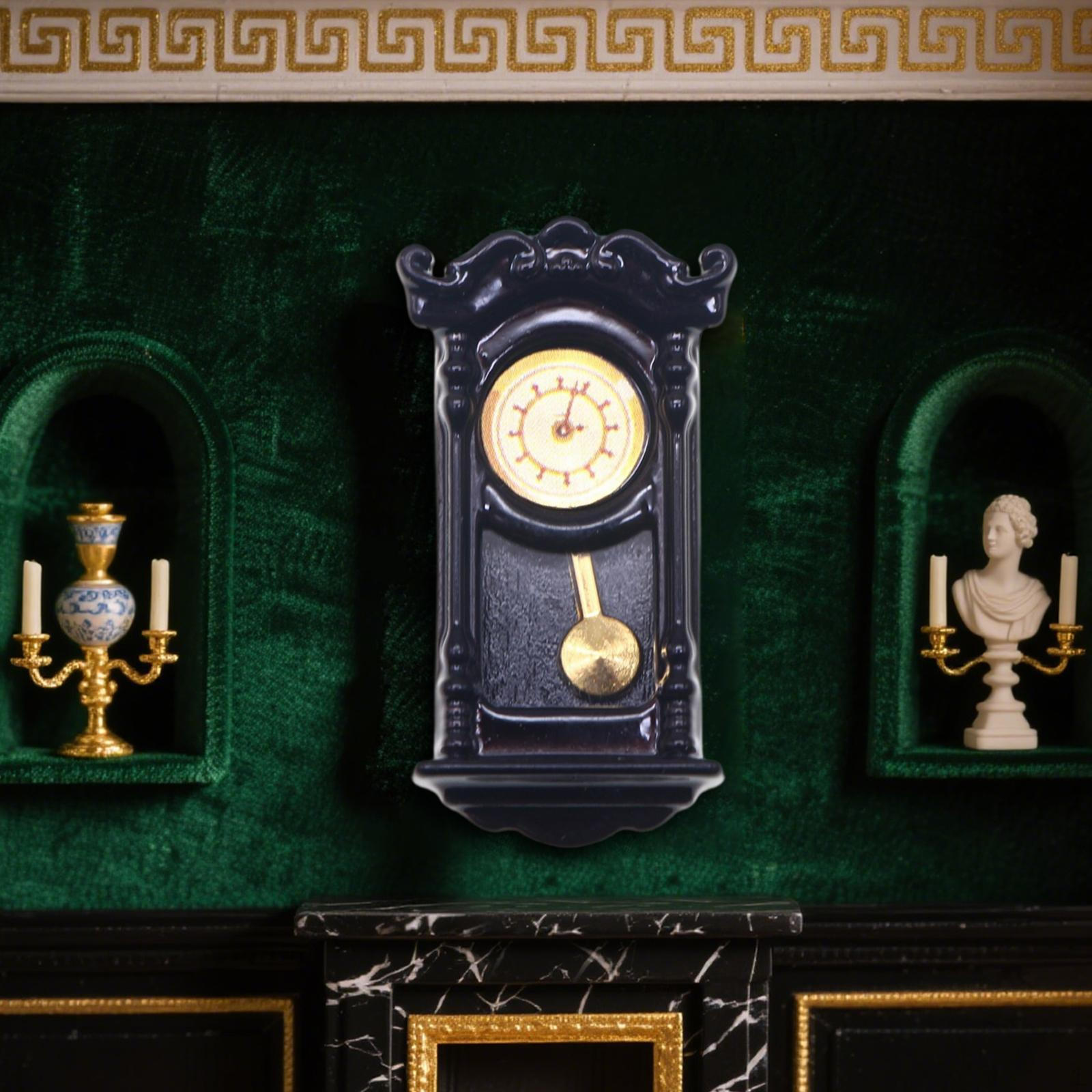 

Миниатюрные часы для кукольного домика Декоративные аксессуары Классическое украшение Симуляция маятника для Square