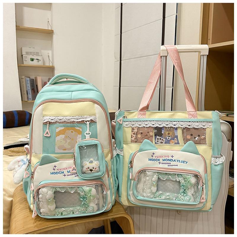New fresh and sweet candy color bar junior high school students lightweight large capacity backpack